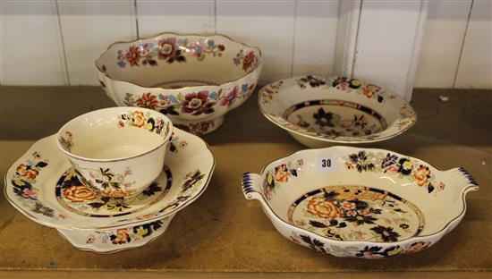 Collection of Masons Chartreuse ceramics